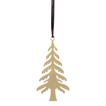 Stainless steel pendant fir tree SHINE, 8x16cm, gold