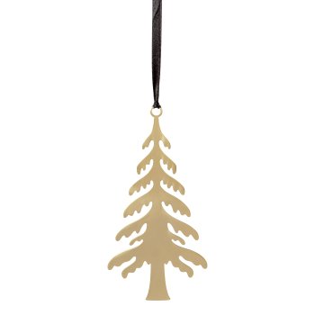 Edelstahl Hänger Tannenbaum SHINE, 11x21cm, gold