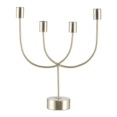 Stainless steel candle holder, 4pcs, U-TURN 7.5x26x32cm, champagne