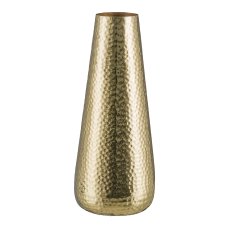 Edelstahl Vase, hammered, DREAMS 19x19x46cm, Gold