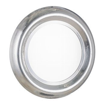 Stainless steel mirror, hammered, DREAMS 69x69x6cm, silver