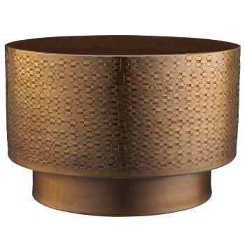 Aluminium planter, hammered, 28x28x18cm, bronze