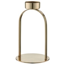 Stainless steel tea light holder, 10x10x15cm, champagne