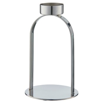 Edelstahl Teelichthalter, 10x10x15cm, silber