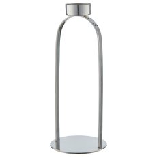 Stainless steel tea light holder, 10x10x24cm, silver