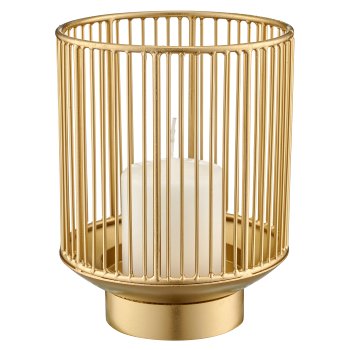 Metal lantern, 13x13x16cm, gold