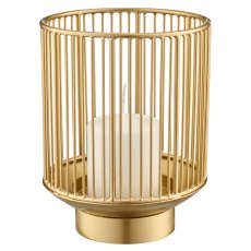 Metal lantern, 13x13x16cm, gold