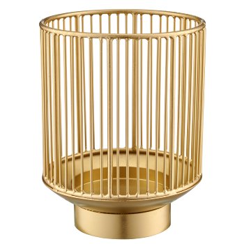 Metal lantern, 13x13x16cm, gold