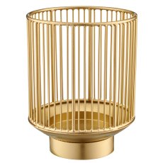 Metal lantern, 13x13x16cm, gold