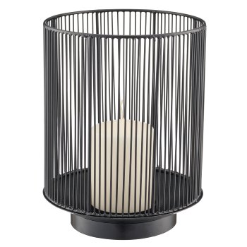 Metal lantern, 20x20x26cm, black