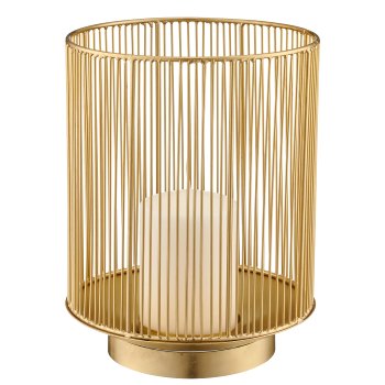 Metal lantern, 20x20x26cm, gold