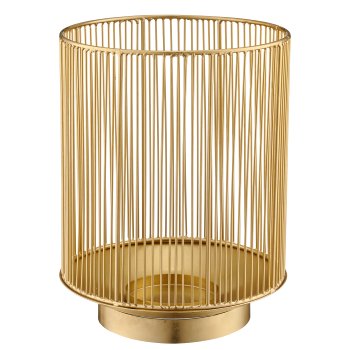 Metal lantern, 20x20x26cm, gold
