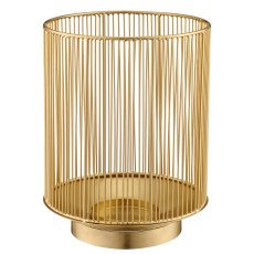 Metal lantern, 20x20x26cm, gold