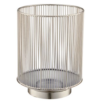 Metall Windlicht, 20x20x26cm, silber