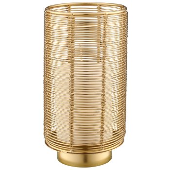 Metal lantern, 11x11x22cm, gold