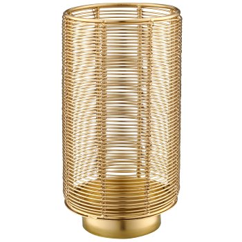 Metal lantern, 11x11x22cm, gold