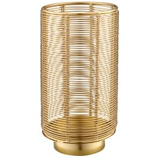Metal lantern, 11x11x22cm, gold
