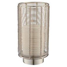 Metal lantern, 11x11x22cm, silver