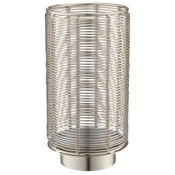 Metal lantern, 11x11x22cm, silver