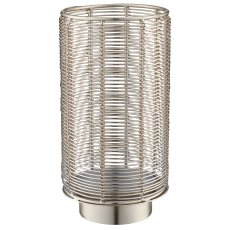Metal lantern, 11x11x22cm, silver