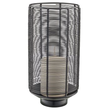 Metal lantern, 14x14x30cm, black