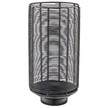 Metal lantern, 14x14x30cm, black