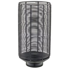 Metall Windlicht, 14x14x30cm, schwarz