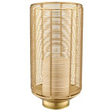 Metall Windlicht, 14x14x30cm, gold