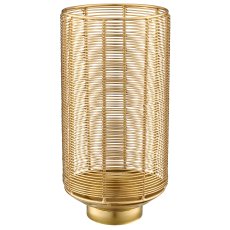 Metall Windlicht, 14x14x30cm, gold