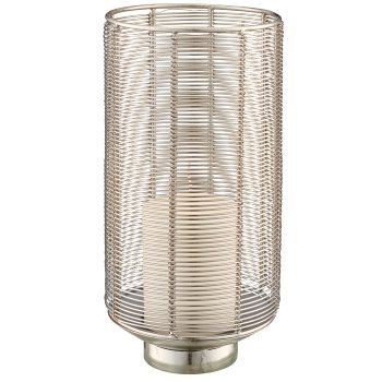 Metall Windlicht, 14x14x30cm, silber
