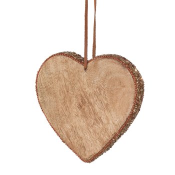 Holz Herz Hänger JEWELERY, 15x15x2,5cm, rosegold