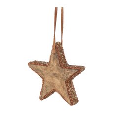 Wood Star Pendant Jewelery, 10x10x2cm, Rose Gold