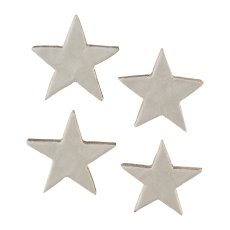 Wood Star Table Litter Enamel, 5cm, Cream, 6/Box