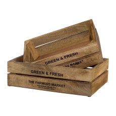 Wooden Box set of 2 Green&Amp