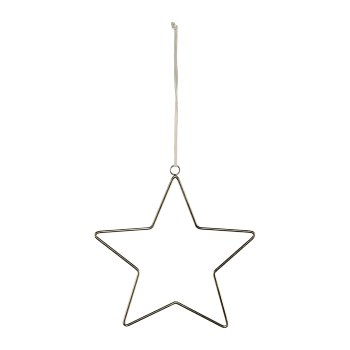 Metal Star Hanger, 20x15cm, Silver