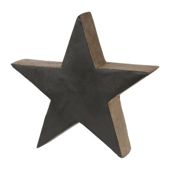 Wood Star Cement, 15x15xh3,5 cm, Anthracite