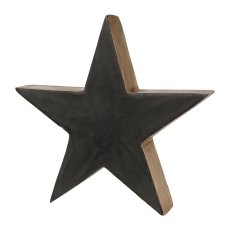 Wood Star Cement, 20x20xh3,5 cm, Anthracite