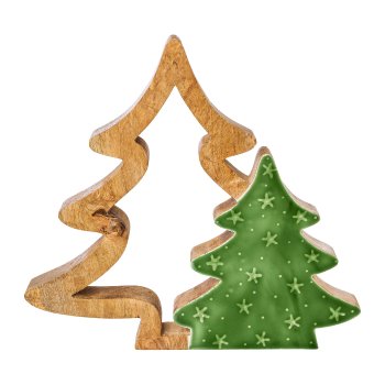 Wooden tree double,with enamel decoration CIDER,