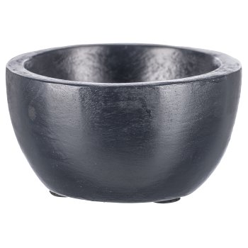 Mango Wooden Bowl Round, 10x10x6cm, Black