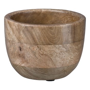Mango Holz Schale rund, 10x10x6cm, Natur