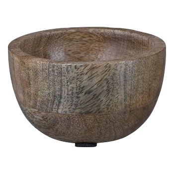 Mango Holz Schale rund, 12,5x12,5x9cm, Natur