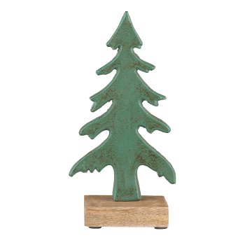 Aluminium Baum, auf Fuß 22x11x6cm, Jade
