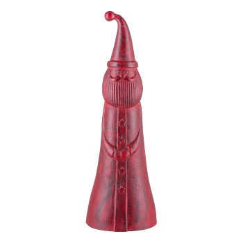 Aluminium Father Christmas, figure 60x20cm, red
