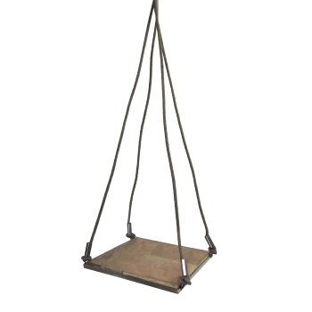 Wood Tray As Hanger, 45x45cm, Silver