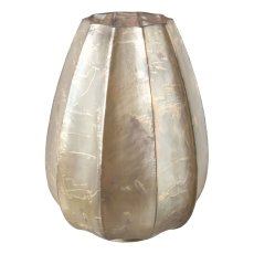 Glas Windlicht BALOU, 22x22x31cm, champagner