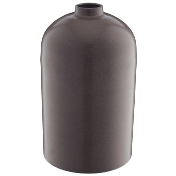 Metal bottle vase LOOK LIKE STONEWARE, handmade, 19x19x33cm, amethyst