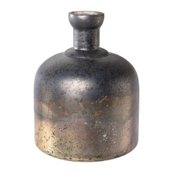 Glas Vase EARTH, 12x16cm, silber