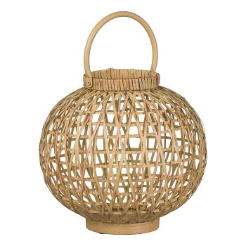 Metal lantern, ball lantern with handle, 30x30x26cm, natural