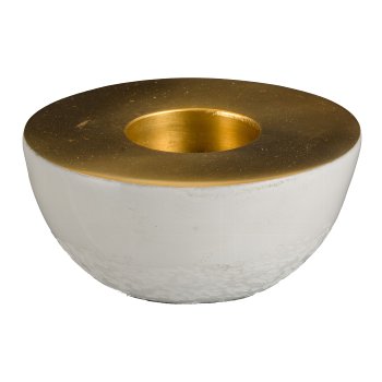 Aluminium Teelicht, rund, ELEGANZA 11x11x5cm, Vanille