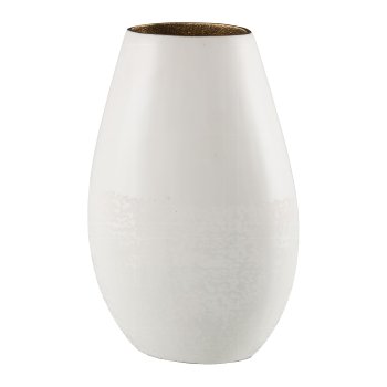 Aluminium Vase, ELEGANZA 22x11,5x33cm, Vanille